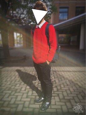 「MADRASMODELLO（マドラスモデロ）のアイテム」を使った、中村君さん（メンズ・170cm）の秋コーディネート