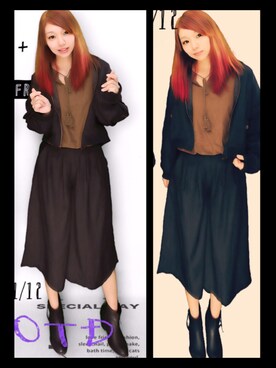 「リバーシブル」｜「アイテム（ブーティ）」を使った、しょーんさん（レディース・165cm）の秋コーディネート