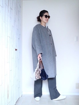 「CLANE（クラネ）のアイテム（ダウンジャケット/コート）」を使った、utamama210さん（レディース・172cm）の秋コーディネート