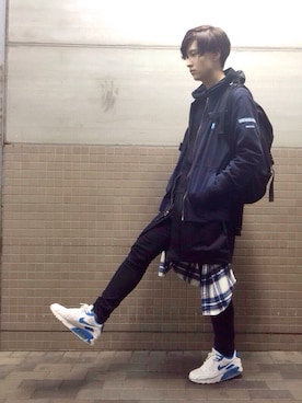 「Deviluse（Deviluse）のアイテム（ジャケット/アウター）」を使った、ひゃまさん（メンズ・176cm）の冬コーディネート