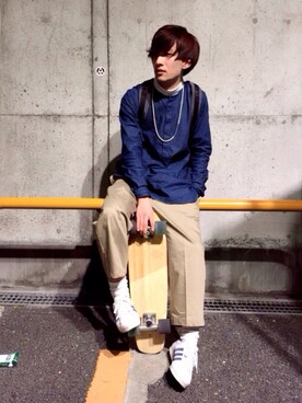 「grove（グローブ）のアイテム（その他、ベージュ系）」を使った、ひゃまさん（メンズ・176cm）の春コーディネート