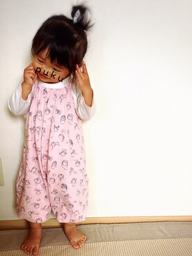 「ゆるゆる」｜「アイテム（オールインワン・サロペット）」を使った、iropukuさん（キッズ・80cm）の春コーディネート