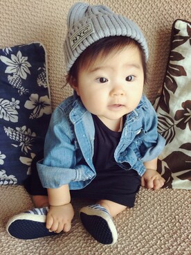 「babygap」｜「アイテム（その他シューズ）」を使った、heroさん（キッズ・60cm）の夏コーディネート