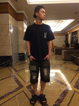 「Chrome Hearts」｜「アイテム（その他シューズ）」を使った、xsPCさん（メンズ・171cm）の春コーディネート
