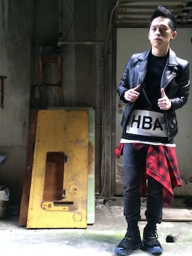 「hba」｜「アイテム（ジャケット/アウター）」を使った、xsPCさん（メンズ・171cm）の春コーディネート