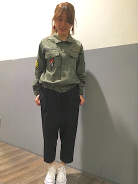 「クロップドパンツ」｜koさん（レディース・155cm）の冬コーディネート