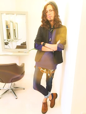 「WOOLRICH（ウールリッチ）のアイテム（帽子）」を使った、I.Ryoさん（メンズ・175cm）の秋コーディネート