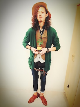 「アイテム（インテリア）」を使った、I.Ryoさん（メンズ・175cm）の冬コーディネート