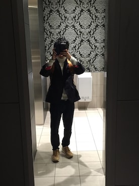 「JUNYA WATANABE MAN（ジュンヤワタナベマン）のアイテム（テーラードジャケット）」を使った、ながやんてぃ≠さん（メンズ・160cm）の秋コーディネート