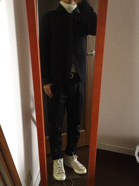 「BEAUTY&YOUTH UNITED ARROWS（ビューティーアンドユースユナイテッドアローズ）のアイテム（ノーカラージャケット）」を使った、ながやんてぃ≠さん（メンズ・160cm）の冬コーディネート