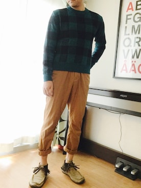 「SECCHIARI MICHELE（セッキアーリミケーレ）のアイテム（モカシン/デッキシューズ）」を使った、HIROさん（メンズ・171cm）の春コーディネート