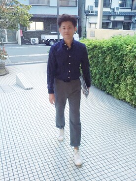 「NOLLEY'S goodman（ノーリーズグッドマン）のアイテム」を使った、HIROさん（メンズ・171cm）の秋コーディネート