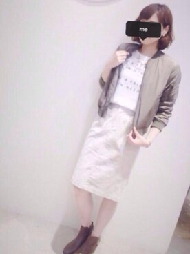 「ORiental TRaffic(ORiental TRaffic)」｜「アイテム（MA-1）」を使った、m a r i *さん（レディース・170cm）の春コーディネート
