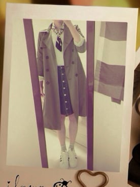 「FOREVER 21」｜「アイテム（トレンチコート）」を使った、m a r i *さん（レディース・170cm）の春コーディネート