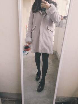 「アイテム（ダッフルコート）」を使った、Maggie♡さん（レディース・161cm・10代）の春コーディネート