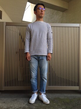 「SAINT JAMES（セントジェームス）のアイテム」を使った、H.Mさん（メンズ・170cm）の秋コーディネート