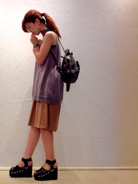 「INTERPLANET（インタープラネット）のアイテム（パンツ）」を使った、すぎもっちゃん*さん（レディース・171cm）の夏コーディネート