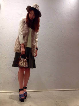 「actuel（アクチュエル）のアイテム（トップス）」を使った、すぎもっちゃん*さん（レディース・171cm）の秋コーディネート