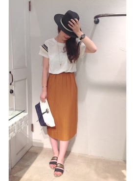 「アイテム（クラッチバッグ）」を使った、すぎもっちゃん*さん（レディース・171cm・20代）の夏コーディネート