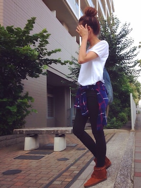 「Denim & Supply Ralph Lauren（デニムアンドサプライラルフローレン）のアイテム（バッグ）」を使った、kayoさん（レディース・164cm）の夏コーディネート