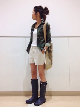 「TODAYFUL（トゥデイフル）のVintageトートバッグ（トートバッグ）」を使った、kayoさん（レディース・164cm）の夏コーディネート