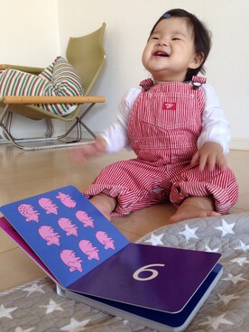 「ギャップキッズ」｜「アイテム（サロペット/オーバーオール）」を使った、KOU5さん（キッズ・70cm）の夏コーディネート
