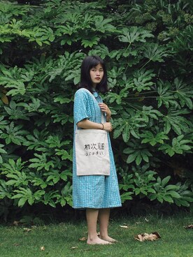 「アイテム（ステンカラーコート）」を使った、muchachaさん（レディース・160cm・10代）の夏コーディネート