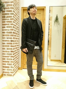 「VOGUISH（ヴォーギッシュ）のアイテム（ジャケット/アウター）」を使った、tanakakazuyoshiさん（メンズ・180cm）の秋コーディネート