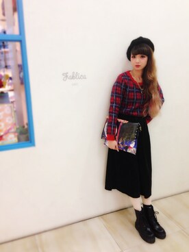 「w closet」｜「アイテム（ハンチング/ベレー帽）」を使った、はまさん（レディース・160cm）の秋コーディネート