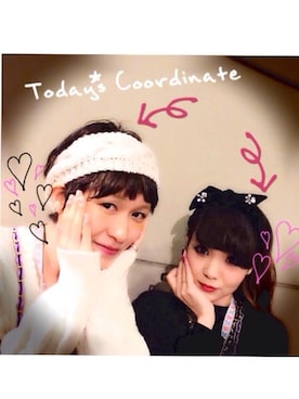 「アイテム（ヘアバンド）」を使った、はまさん（レディース・160cm）の冬コーディネート