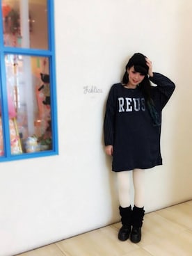 「zootie」｜「アイテム（ワンピース）」を使った、はまさん（レディース・160cm）の冬コーディネート