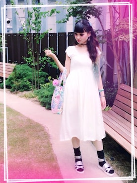 「fafa（フェフェ）のアイテム」を使った、はまさん（レディース・160cm）の夏コーディネート