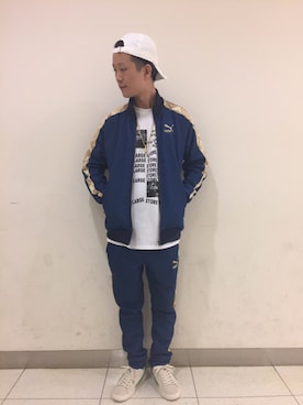「PUMA」｜「アイテム（ブルゾン）」を使った、小川 礼偉さん（メンズ・169cm）の秋コーディネート