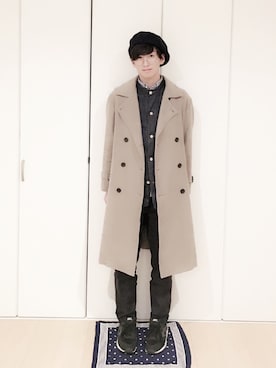 「JUNRED（ジュンレッド）のアイテム（カバーオール）」を使った、kooさん（メンズ・173cm）の冬コーディネート