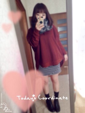 「アイテム（ブーティ）」を使った、miyaさん（レディース・148cm・30代）の秋コーディネート