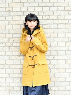 「アイテム（ダッフルコート）」を使った、B・I・D snapさん（レディース・155cm）の冬コーディネート
