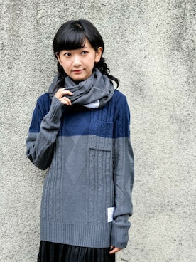 「スヌード」｜B・I・D snapさん（レディース・155cm）の冬コーディネート