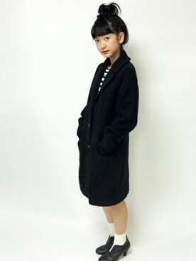 「DETAILS（ディテールズ）のアイテム（チェスターコート）」を使った、B・I・D snapさん（レディース・153cm）の冬コーディネート