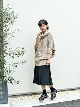 「ソックス」｜B・I・D snapさん（レディース・153cm）の冬コーディネート