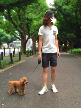 「TCSS（ティーシーエスエス）のアイテム（パンツ）」を使った、yakkyさん（メンズ・165cm）の夏コーディネート
