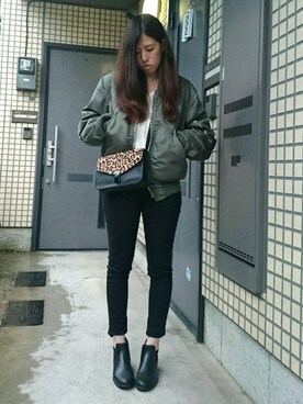「すっぴん」｜「アイテム（ジャケット/アウター）」を使った、はまっこさん（レディース・168cm）の冬コーディネート