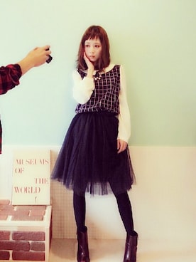 「コーディネート」｜「アイテム（ブーティ）」を使った、ayumiさん（レディース・153cm）の冬コーディネート