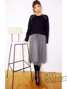 「monroegirl」｜ayumiさん（レディース・153cm）の冬コーディネート