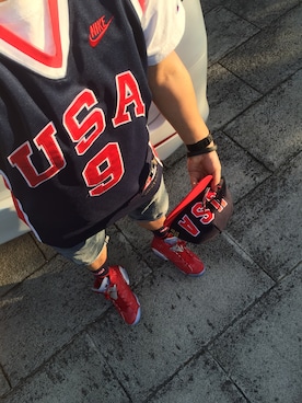 「USA」｜「アイテム（アナログ腕時計）」を使った、sneakermafia777さん（メンズ・171cm）の夏コーディネート