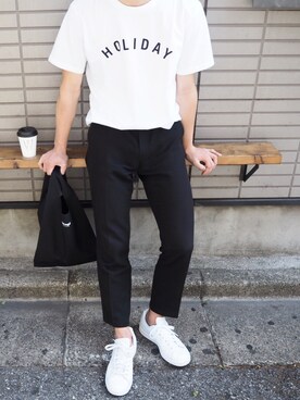 「DHOLIC（ディーホリック）のアイテム（スラックス）」を使った、だいちさん（メンズ・170cm）の春コーディネート