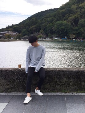 「DHOLIC（ディーホリック）のアイテム（スラックス）」を使った、だいちさん（メンズ・170cm）の秋コーディネート