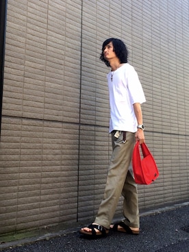 「KIIT（キート）のアイテム」を使った、君嶋麻耶さん（メンズ・176cm）の夏コーディネート