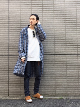 「GOWN」｜君嶋麻耶さん（メンズ・176cm）の春コーディネート