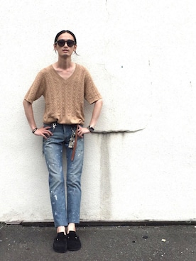 「HELMUT LANG（ヘルムートラング）のアイテム」を使った、君嶋麻耶さん（メンズ・176cm）の夏コーディネート