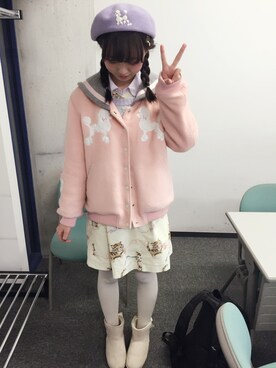 「Candy Stripper（キャンディストリッパー）のアイテム（ダウンジャケット/コート）」を使った、若葉さん（レディース・170cm）の冬コーディネート